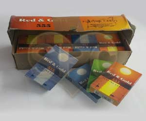 Red & Gold 555 Marked Playing Cards LQ